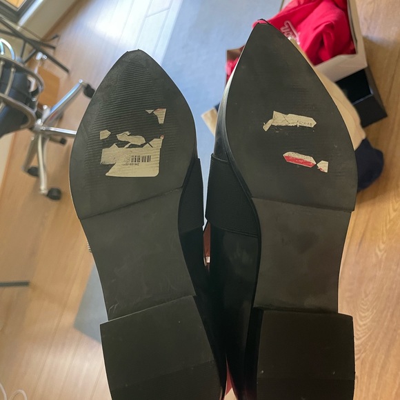 Loafers, black patent with fabric strap - Picture 2 of 2